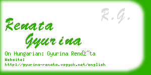 renata gyurina business card